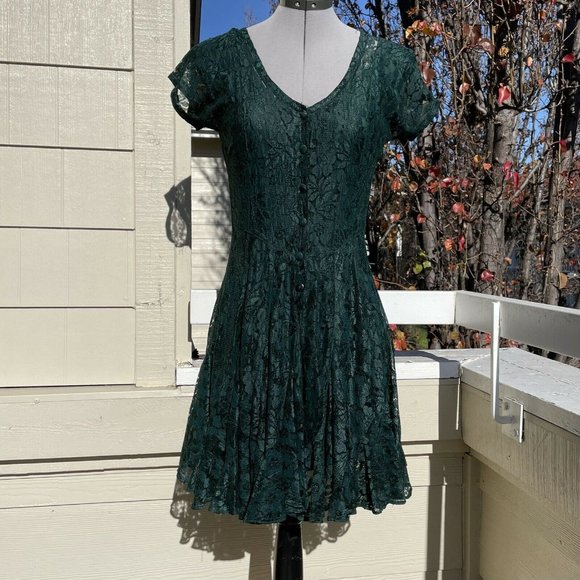 VTG Nostalgia Floral Dress Boho Grunge Cottagecore - Picture 7 of 8